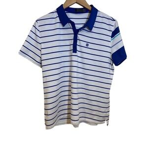 G/FORE Striped Performance Polo XL Quiet Luxury Golf Mens athletic  athleisure